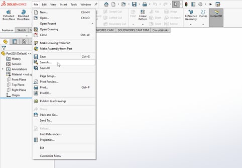 Click on File and go to "Save as"