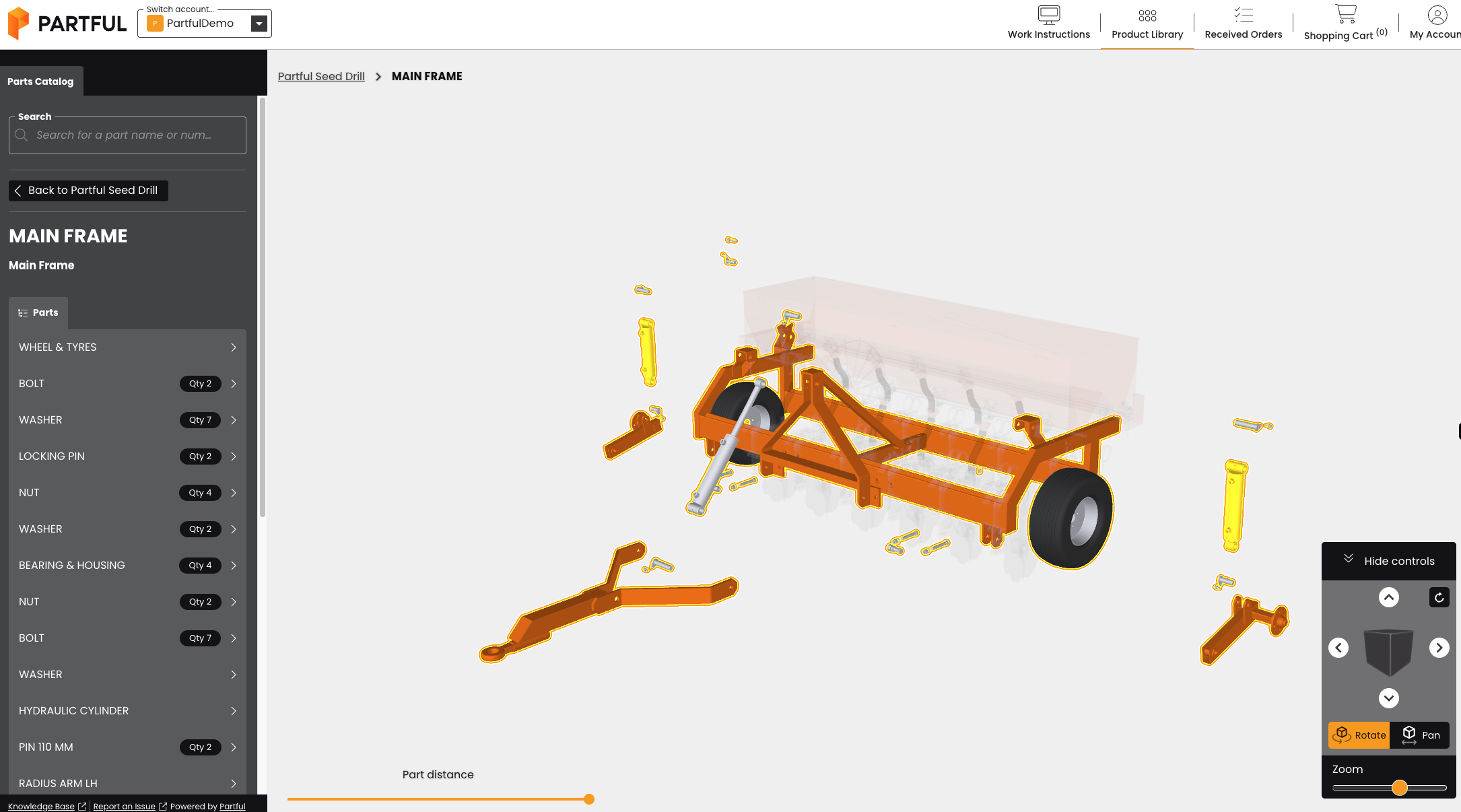 EPC Agriculture Lawncare Seed Drill_Main frame expansion view