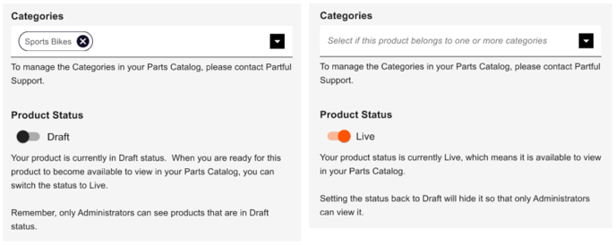 product status